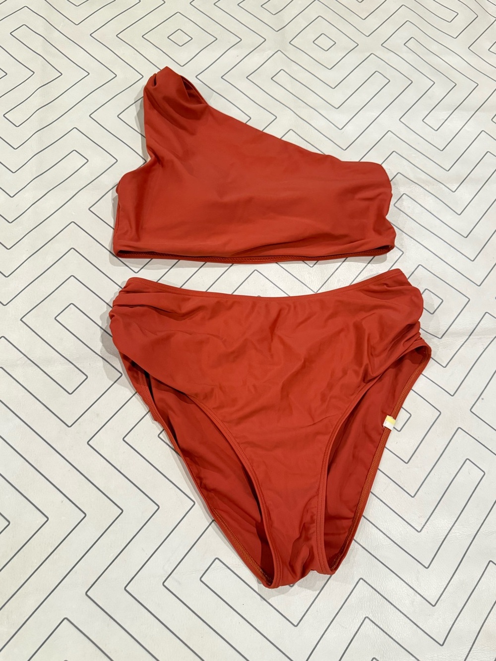 Summersalt One-Shoulder Bikini Set in Rust